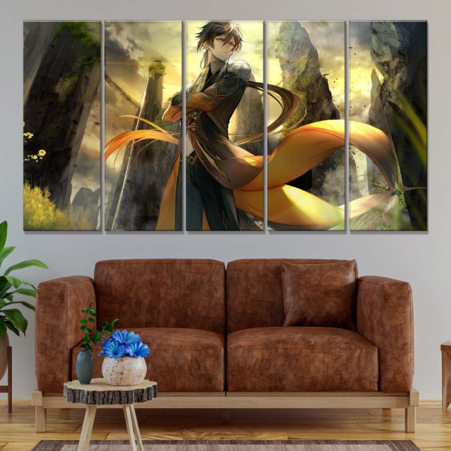 Zhongli Genshin Impact 2 Leinwandbilder – Bild 2