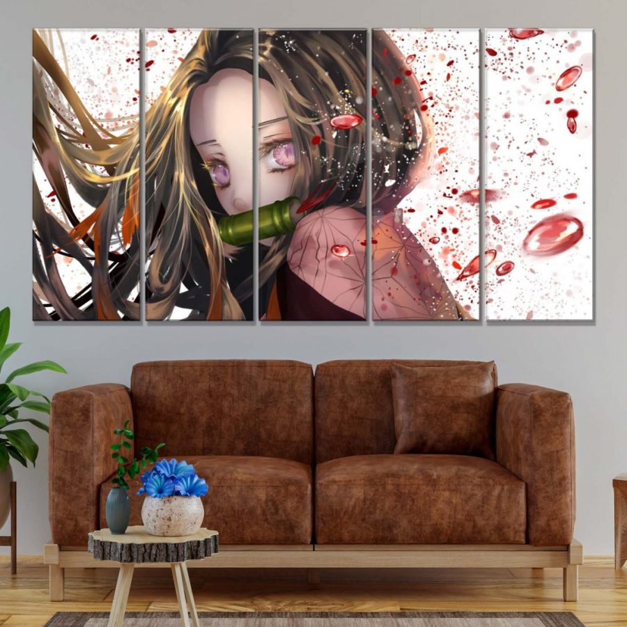 Nezuko Demon Slayer Kimetsu No Yaiba 5 Leinwandbilder – Bild 2