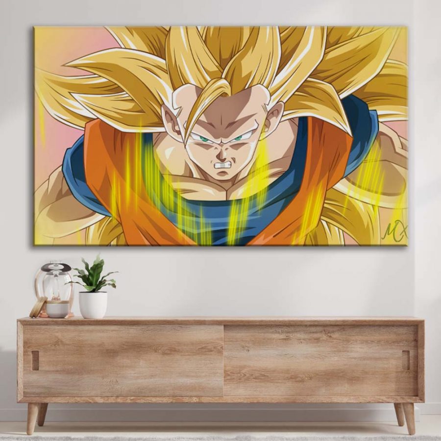 Songoku Super Saiyan 3 Dragon Ball Leinwandbilder – Bild 3