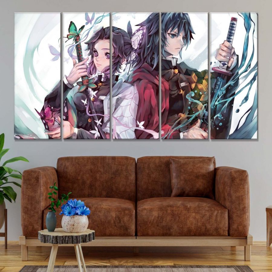 Shinobu Giyu Tomioka Demon Slayer Kimetsu No Yaiba Leinwandbilder – Bild 2