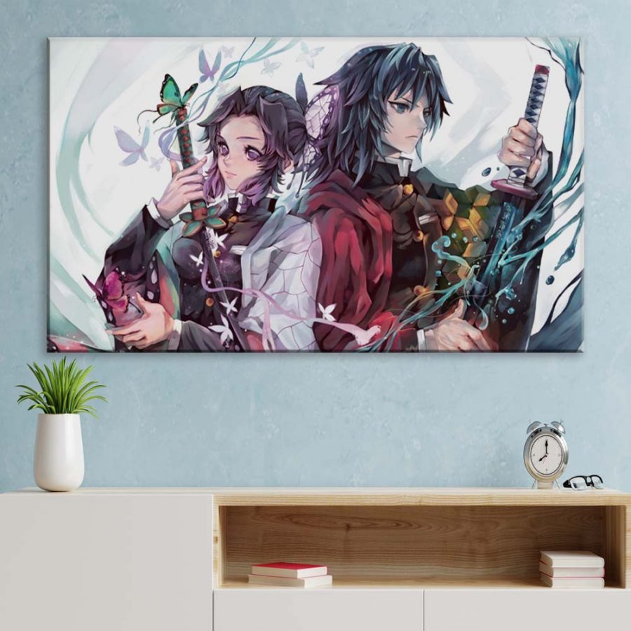 Shinobu Giyu Tomioka Demon Slayer Kimetsu No Yaiba Leinwandbilder – Bild 3