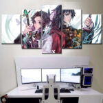 Shinobu Giyu Tomioka Demon Slayer Kimetsu No Yaiba Leinwandbilder