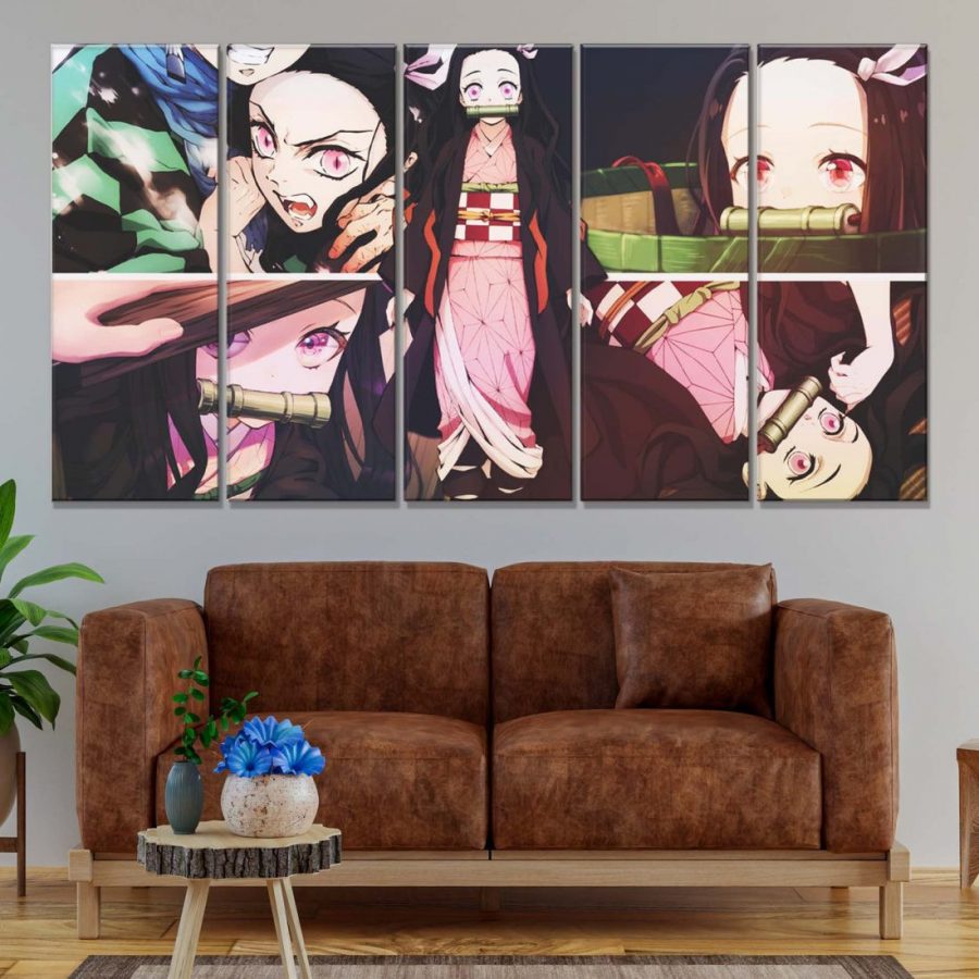 Nezuko Demon Slayer Kimetsu No Yaiba 11 Leinwandbilder – Bild 2