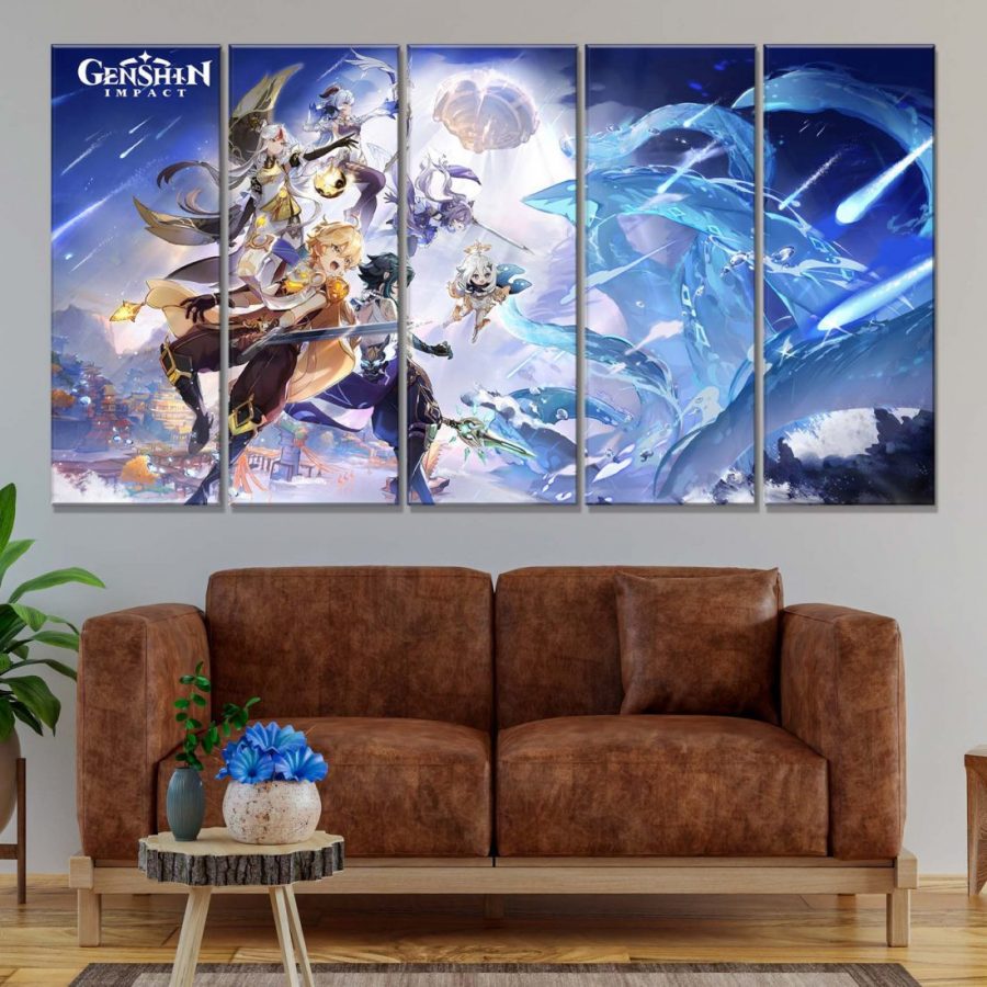 Genshin Impact Alle Charaktere 16 Leinwandbilder – Bild 2