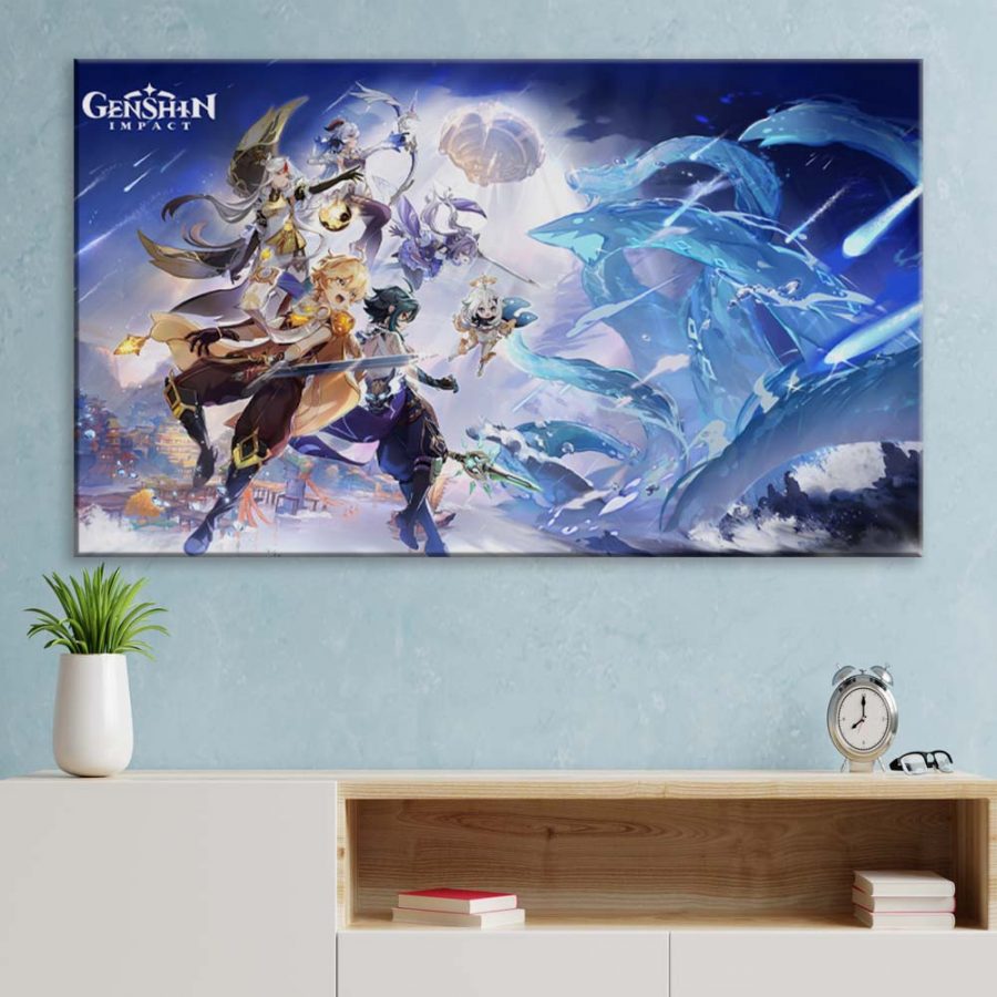 Genshin Impact Alle Charaktere 16 Leinwandbilder – Bild 3