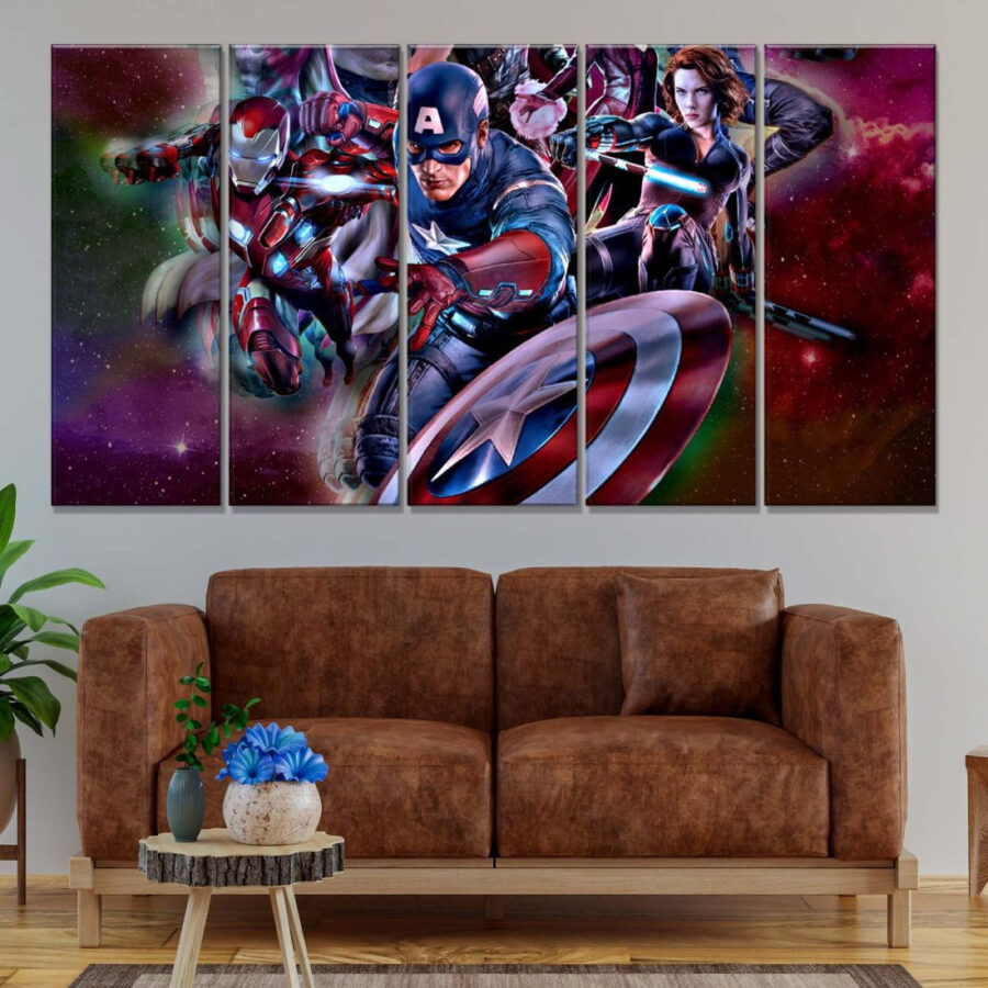 Avengers Marvel 5 Leinwandbilder – Bild 2