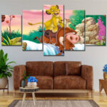 Simba König der Löwen 2 Leinwandbilder