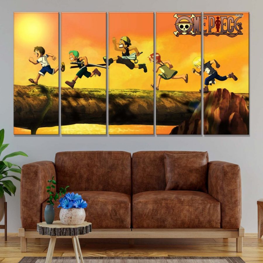 One Piece Alle Charaktere 5 Leinwandbilder – Bild 2