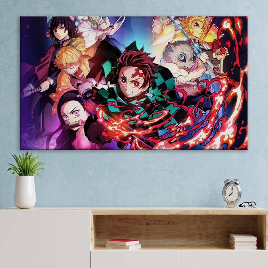 Demon Slayer Kimetsu No Yaiba Alle Charaktere 5 Leinwandbilder – Bild 3