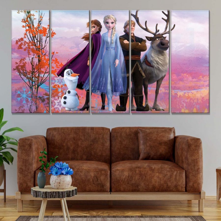 Frozen Disney Alle Charaktere 10 Leinwandbilder – Bild 2