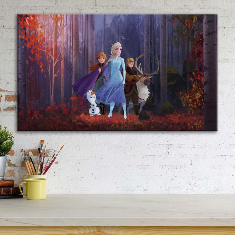 Frozen Disney Alle Charaktere 7 Leinwandbilder – Bild 3
