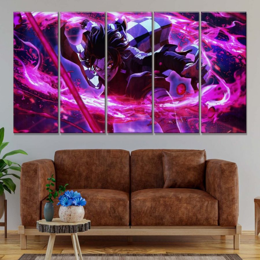 Tanjiro Demon Slayer Kimetsu No Yaiba 3 Leinwandbilder – Bild 2