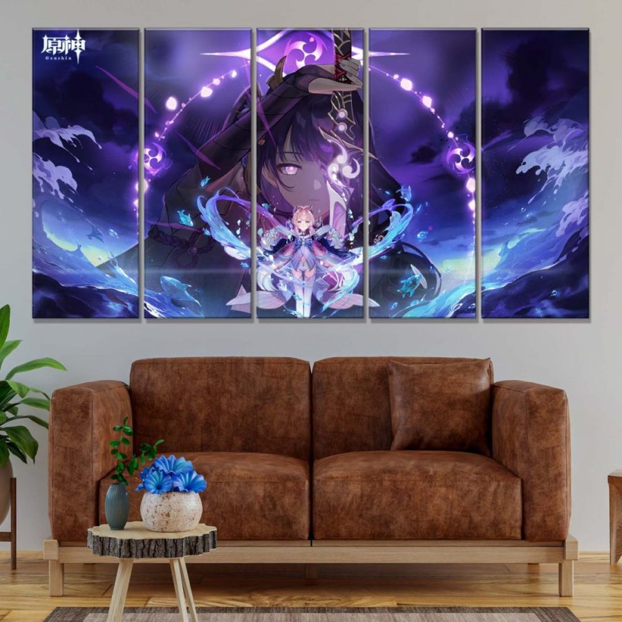 Genshin Impact Charaktere 6 Leinwandbilder – Bild 2