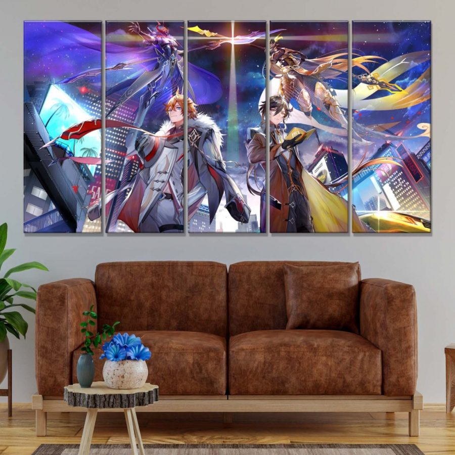 Genshin Impact Alle Charaktere 18 Leinwandbilder – Bild 2