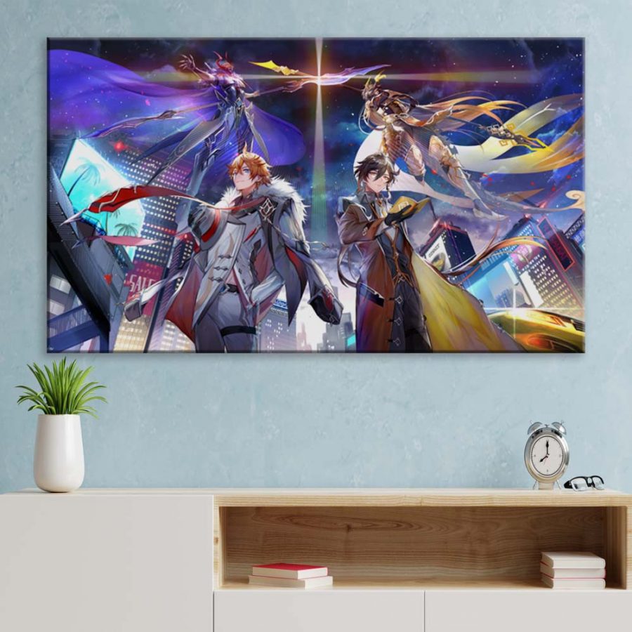 Genshin Impact Alle Charaktere 18 Leinwandbilder – Bild 3