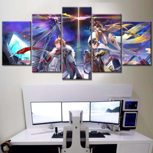 Genshin Impact Alle Charaktere 18 Leinwandbilder