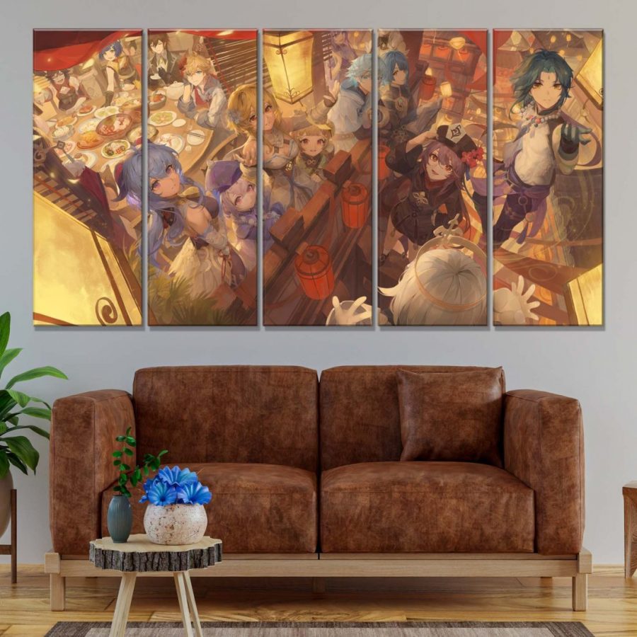 Genshin Impact Alle Charaktere 7 Leinwandbilder – Bild 2