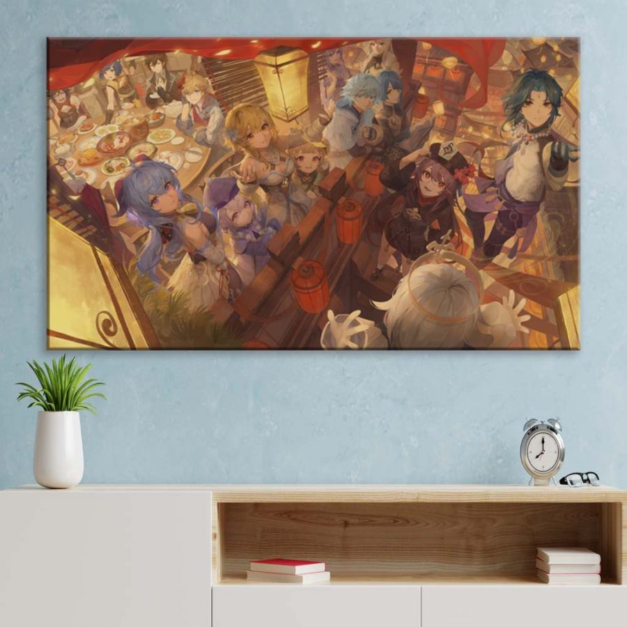 Genshin Impact Alle Charaktere 7 Leinwandbilder – Bild 3