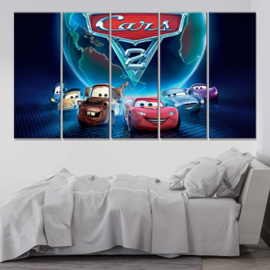 Disney Cars Alle Charaktere 6 Leinwandbilder – Bild 2