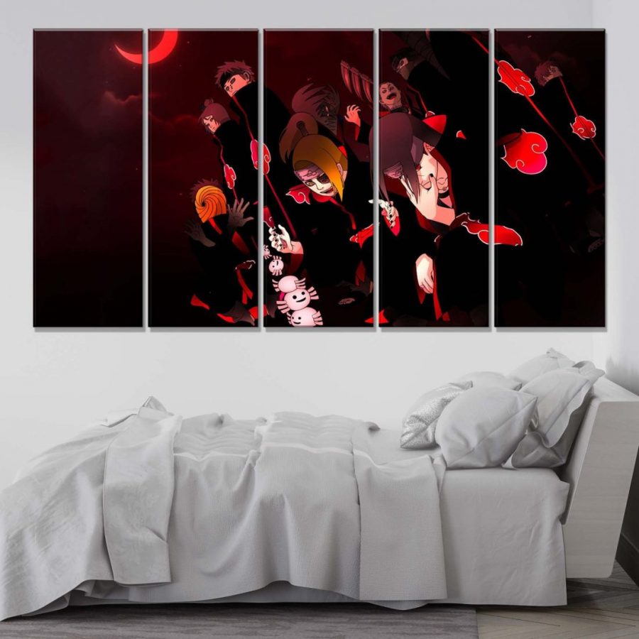 Akatsuki Alle Charaktere 4 Leinwandbilder – Bild 2