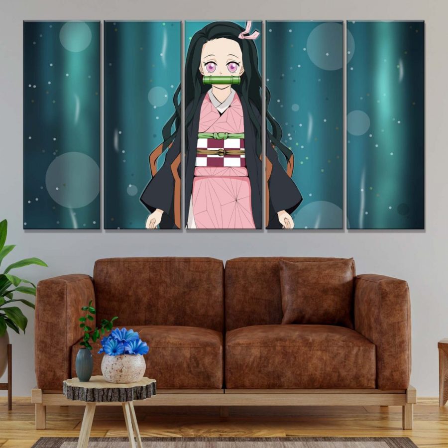 Nezuko Demon Slayer Kimetsu No Yaiba 2 Leinwandbilder – Bild 2