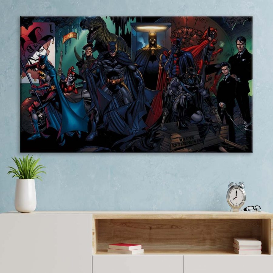 Batman DC Alle Charaktere 5 Leinwandbilder – Bild 3