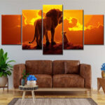 Simba Vater und Sohn König der Löwen 6 Leinwandbilder