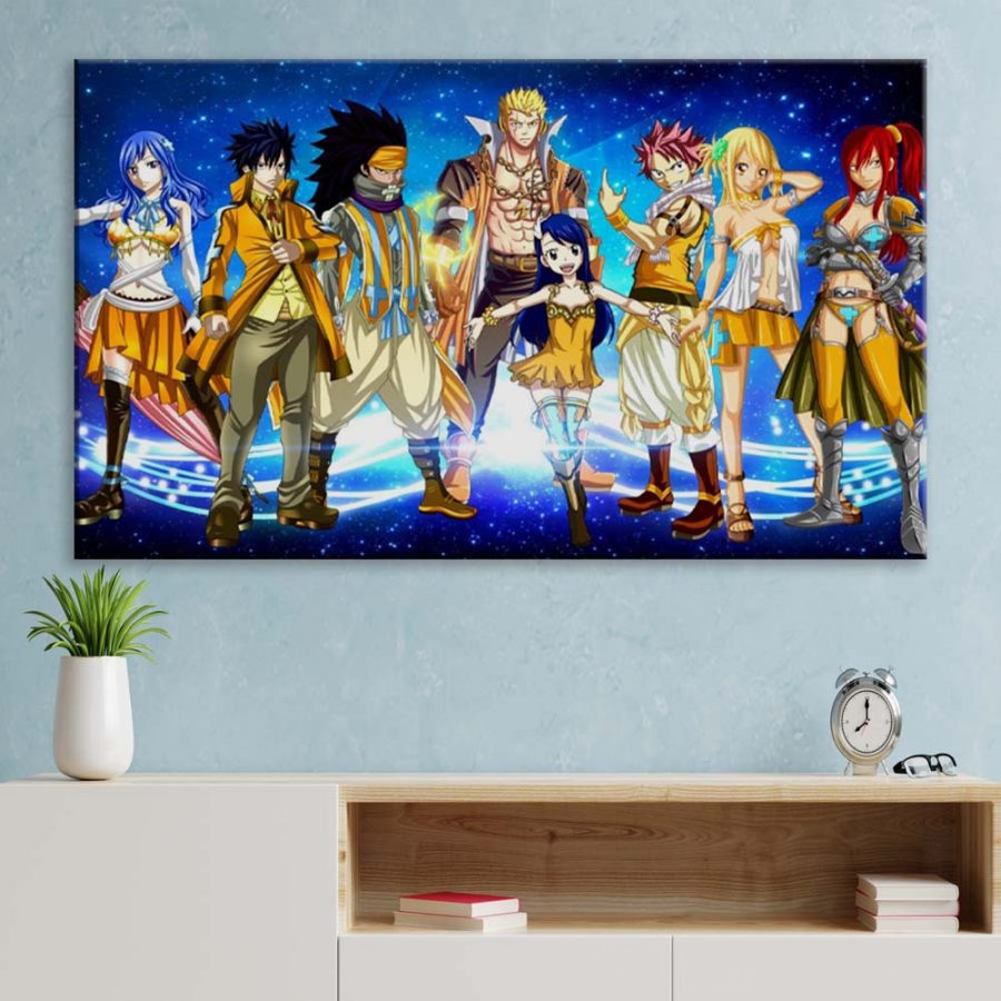 Fairy Tail Alle Charaktere 3 Leinwandbilder – Bild 3