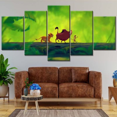 Simba König der Löwen 5 Leinwandbilder