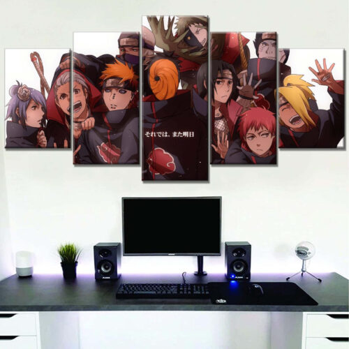 Akatsuki Alle Charaktere 6 Leinwandbilder