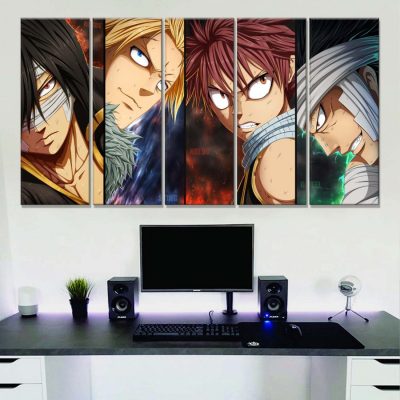 Alternative view of Fairy Tail Alle Charaktere 17 Leinwandbilder