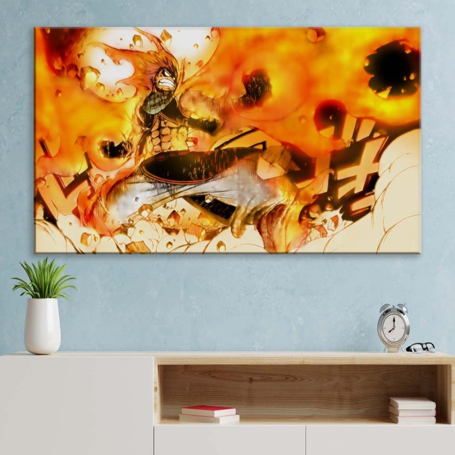 Natsu Dragneel Fairy Tail 8 Leinwandbilder – Bild 3