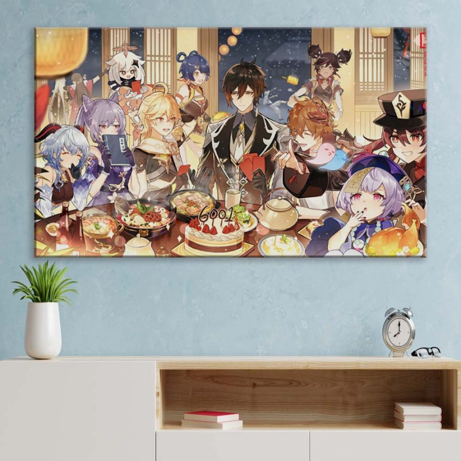 Genshin Impact Alle Charaktere 2 Leinwandbilder – Bild 3