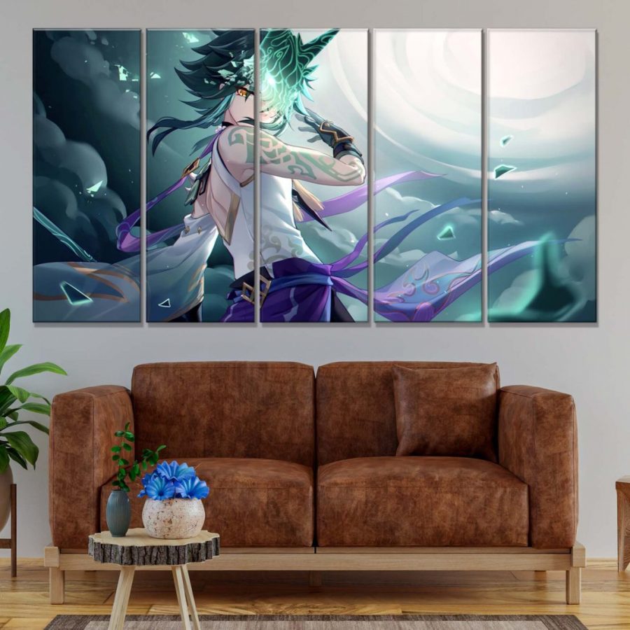 Xiao Genshin Impact 6 Leinwandbilder – Bild 2