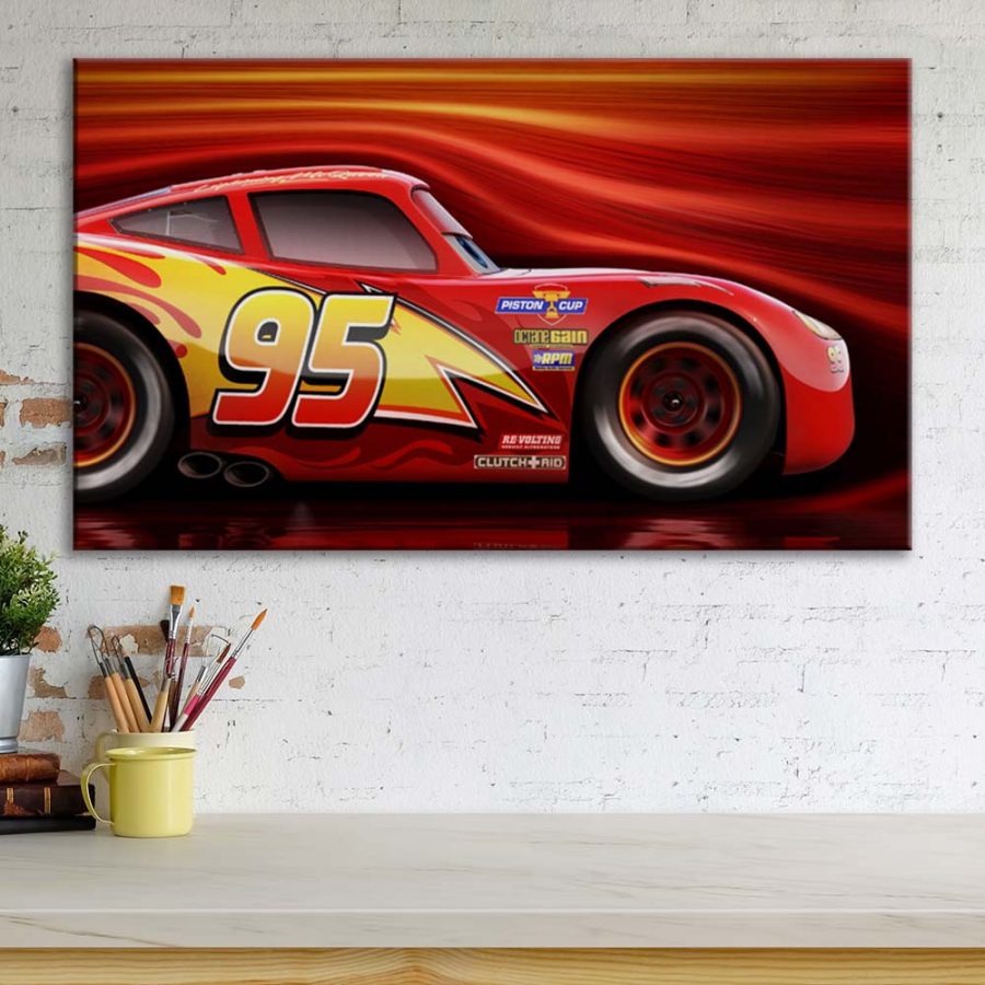 Lightning McQueen Disney Cars 5 Leinwandbilder – Bild 3