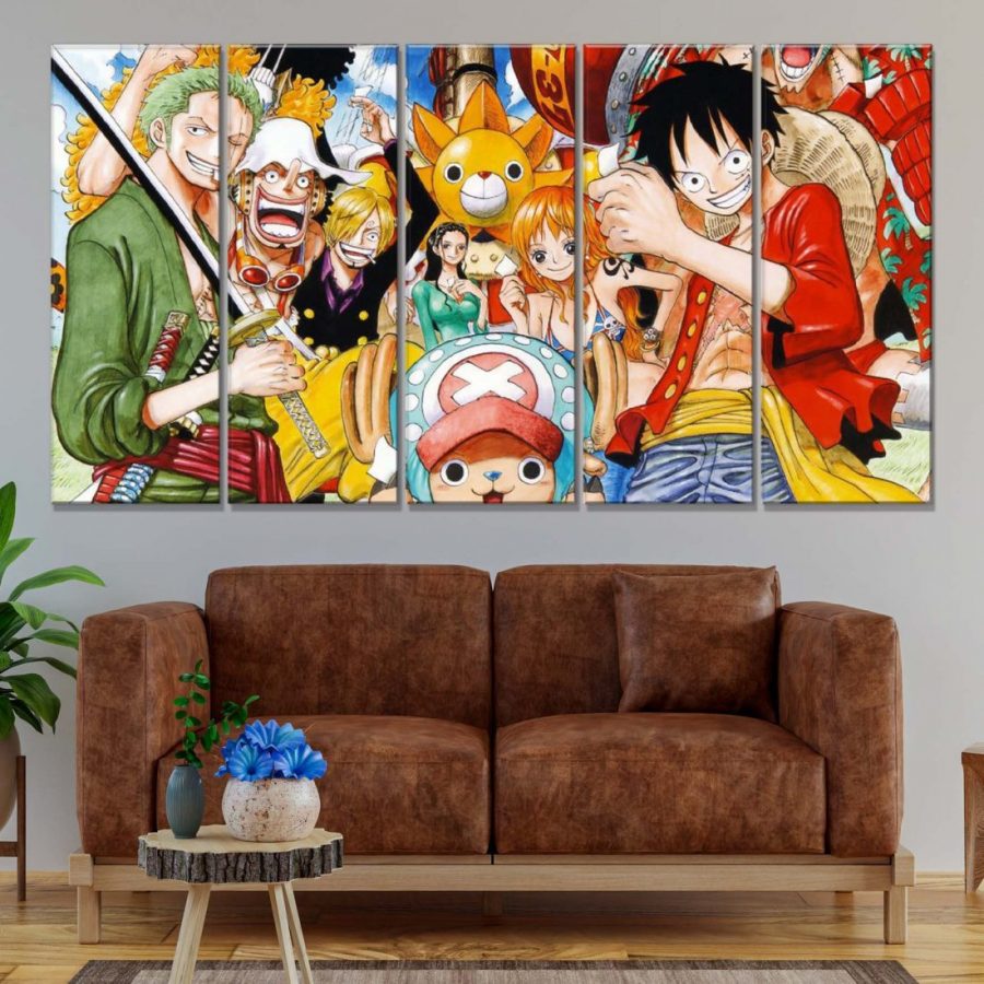 One Piece Alle Charaktere 3 Leinwandbilder – Bild 2