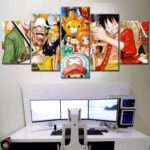 One Piece Alle Charaktere 3 Leinwandbilder