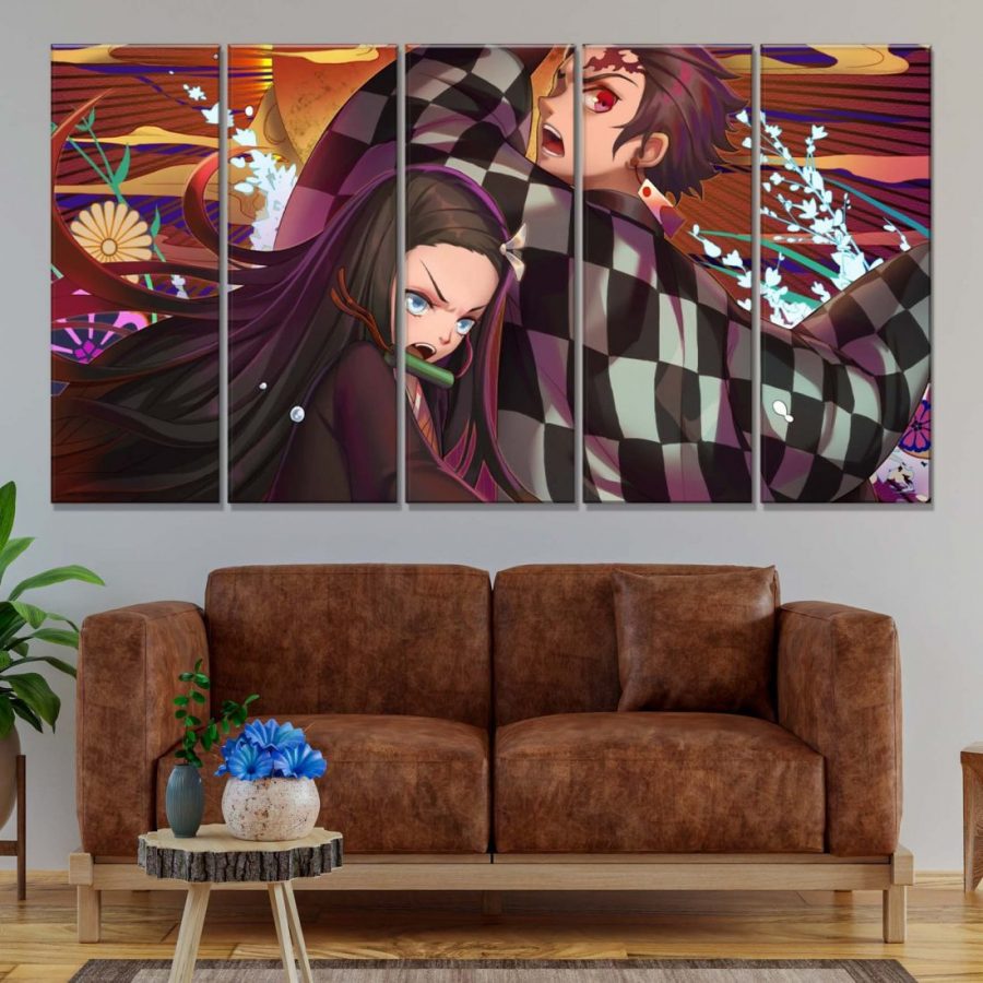 Tanjiro Nezuko Demon Slayer Kimetsu No Yaiba Leinwandbilder – Bild 2