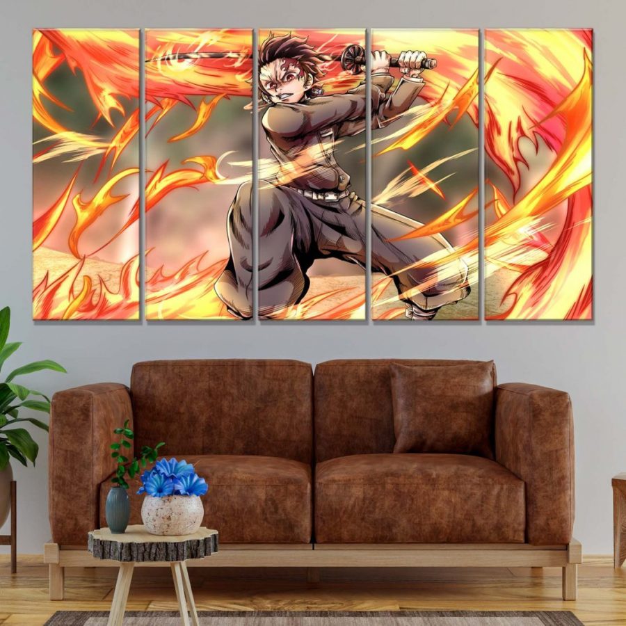 Tanjiro Demon Slayer Kimetsu No Yaiba 1 Leinwandbilder – Bild 2