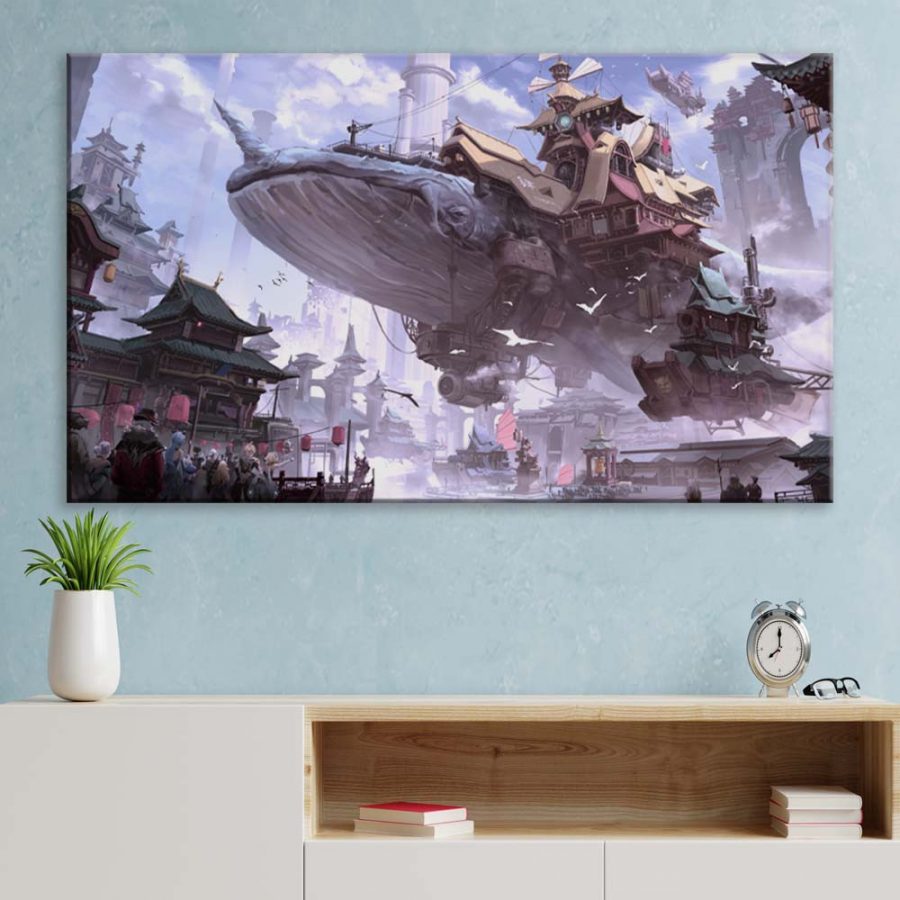 Wal Luftschiff Genshin Impact Leinwandbilder – Bild 3