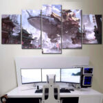 Wal Luftschiff Genshin Impact Leinwandbilder