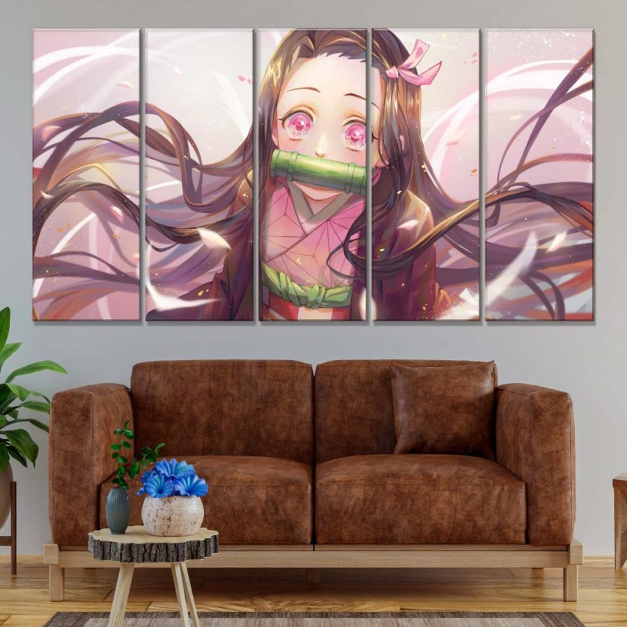Nezuko Demon Slayer Kimetsu No Yaiba 3 Leinwandbilder – Bild 2