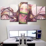 Nezuko Demon Slayer Kimetsu No Yaiba 3 Leinwandbilder