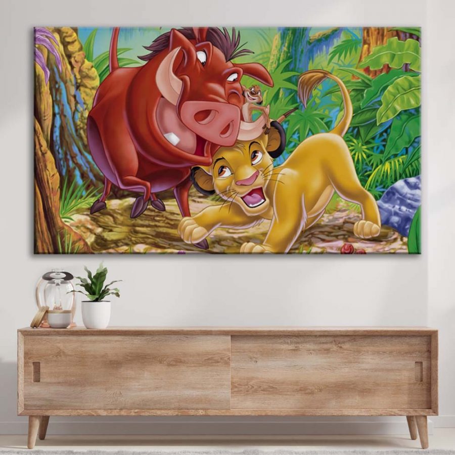 Simba König der Löwen 3 Leinwandbilder – Bild 3