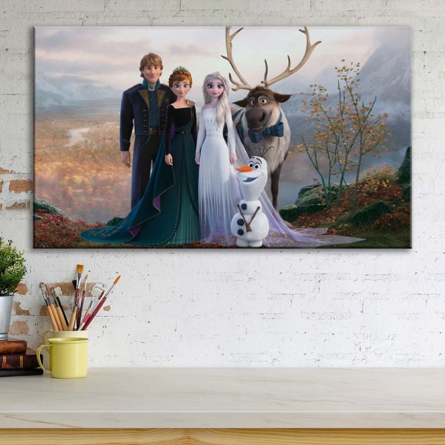 Frozen Disney Alle Charaktere 8 Leinwandbilder – Bild 3