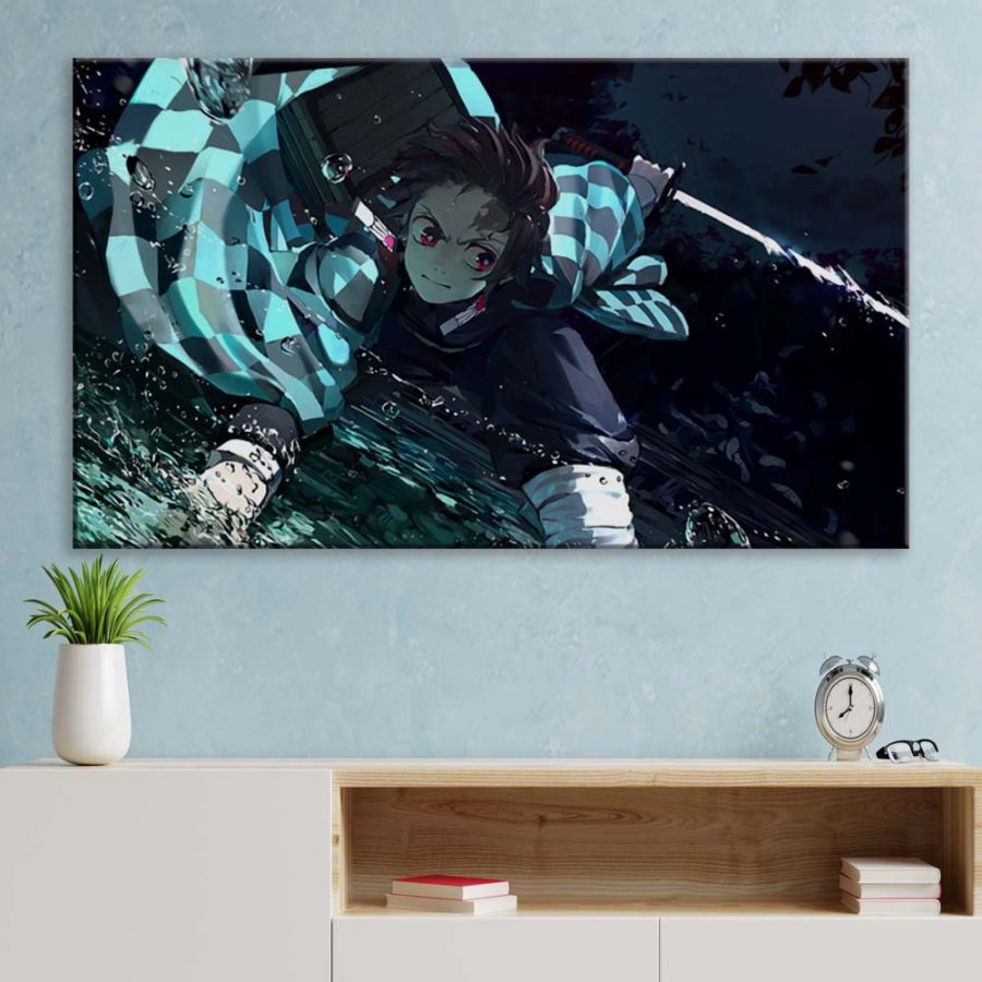 Tanjiro Demon Slayer Kimetsu No Yaiba 4 Leinwandbilder – Bild 3