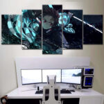 Tanjiro Demon Slayer Kimetsu No Yaiba 4 Leinwandbilder