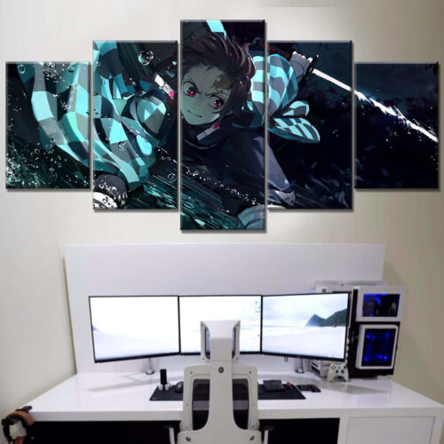 Tanjiro Demon Slayer Kimetsu No Yaiba 4 Leinwandbilder