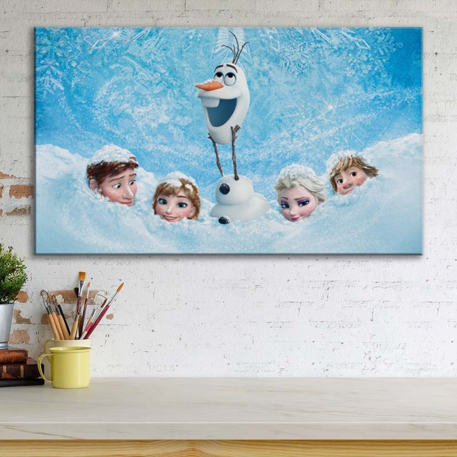 Frozen Disney Alle Charaktere 4 Leinwandbilder – Bild 3