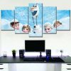 Frozen Disney Alle Charaktere 4 Leinwandbilder